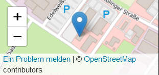 Openstreetmap Weg zur Praxis, copyright by openstreetmap